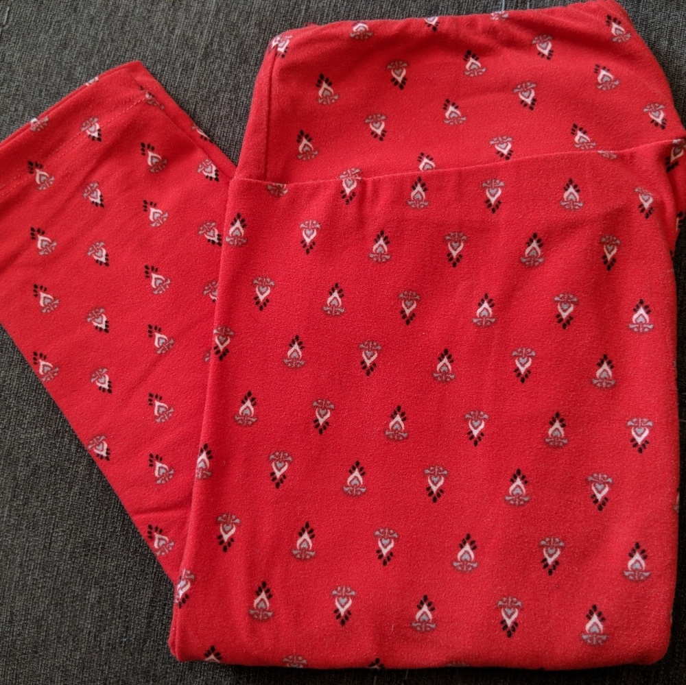 Lularoe Red OS Leggings